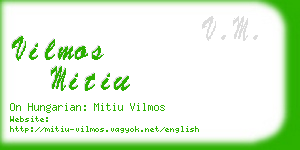 vilmos mitiu business card